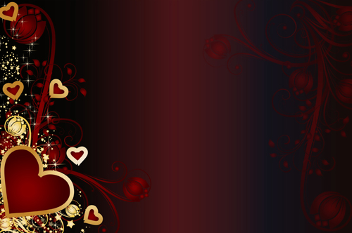 Golden hearts Valentine vector background Valentine hearts heart golden   