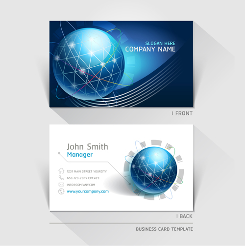 Excellent modern business card vector material 09 vector material modern material Excellent card vector business card business   