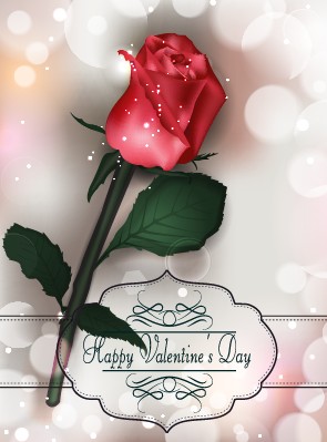 Valentines Day rose cards design vector 02 valentines Valentine rose cards card   