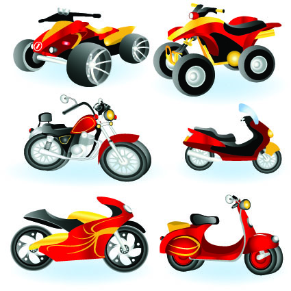 Vector motorcycle design elements graphics motorcycle elements element   