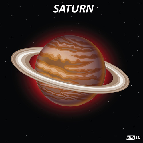 Saturn art background vector saturn background   