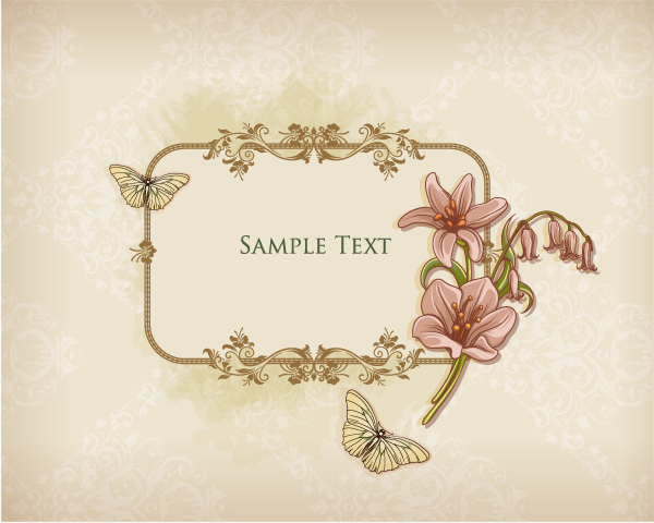Floral Frames vector backgrounds set 06 width frames floral frame download backgrounds   