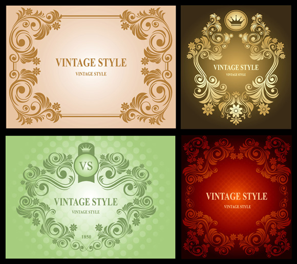 Simple floral frame vector pattern Concise border   