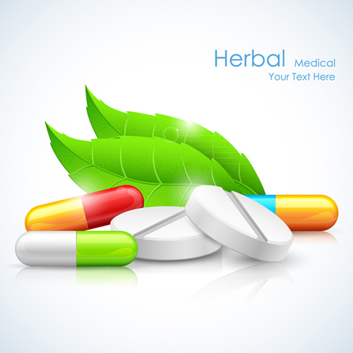 Refreshing herbal medical vector background 03 Vector Background refreshing medical herbal background   