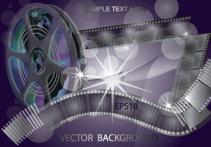 Vector set of Cinematograph backgrounds 04 Cinematograph   