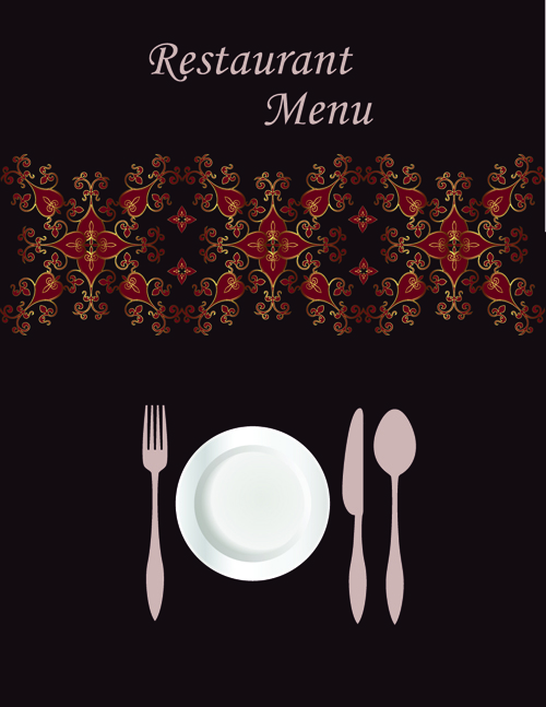 Exquisite Restaurant menu cover vector set 02 restaurant menu exquisite cover   