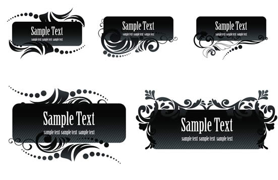 Black aesthetic text frames vector text frames black aesthetic   