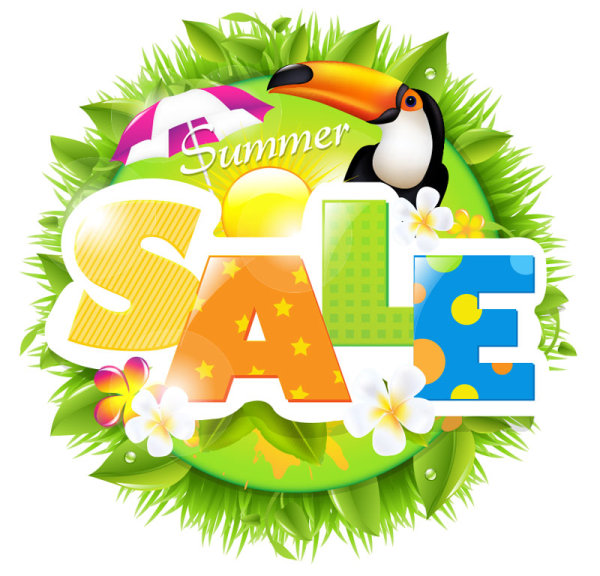 Sale elements in the summer vector graphics 01 summer sale elements element   