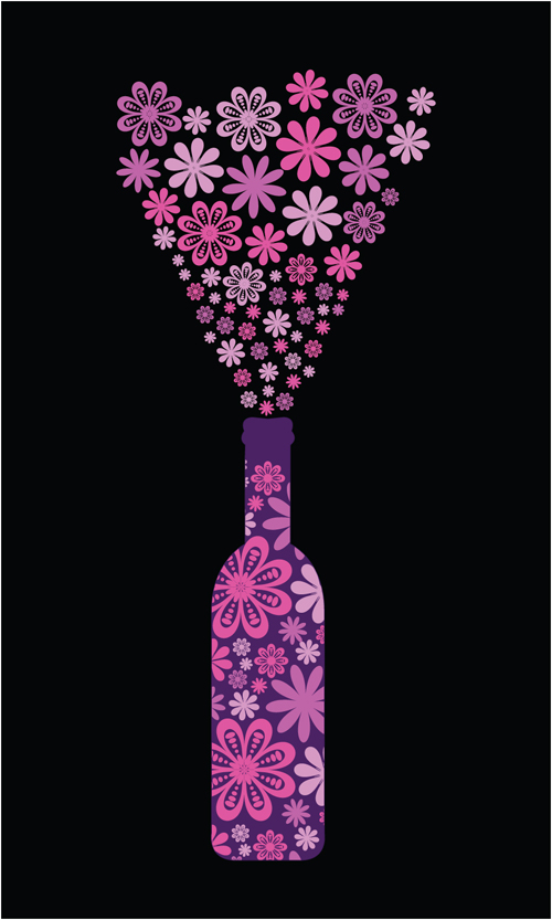 Elements of Wine design vector graphic set 01 wine elements element   