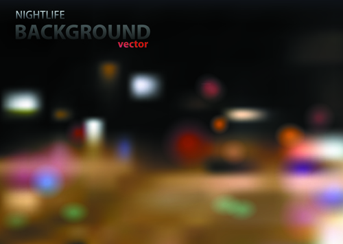 Blurred city night vector background 05 Vector Background night city blurred background   