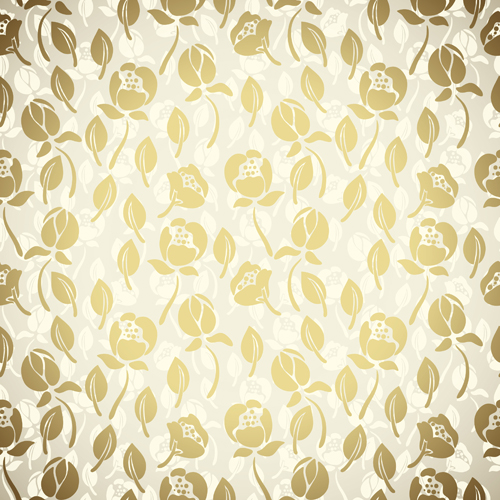 Golden flower seamless pattern vector 59007 seamless pattern vector pattern golden flower   