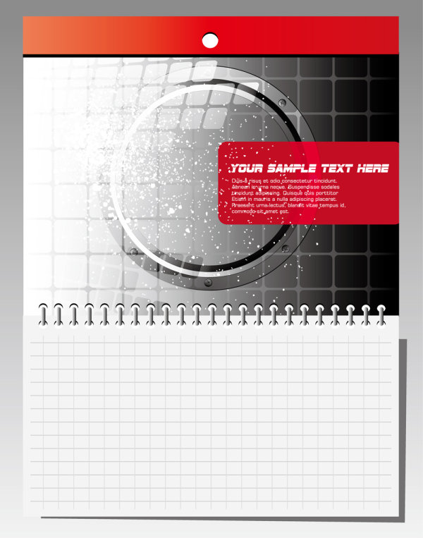 Notepad design elements vector 01 notepad elements element   