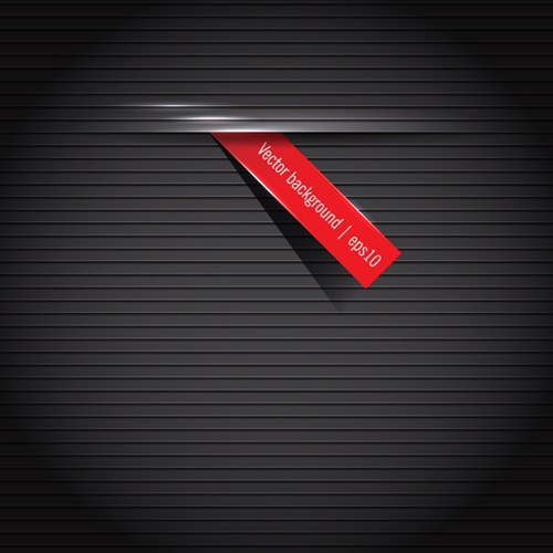 Black background and red label vector red label black background   