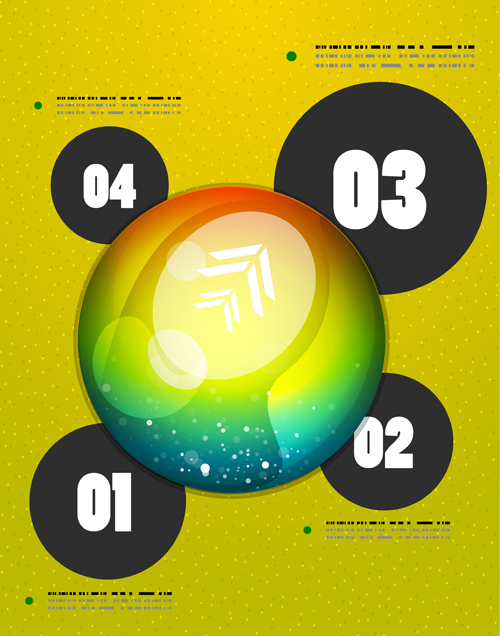 Circle elements business template vector 01 circles business template   