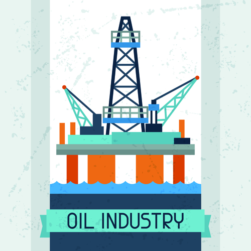 Oil industry elements with grunge background 08 oil industry grunge elements background   