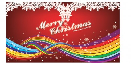 Snow with colored christmas background vector material material christmas background   