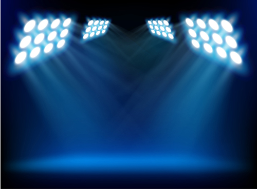 Set of Stage with spotlight vector background 01 stage spotlight   