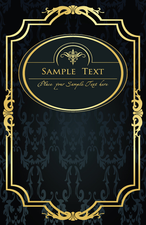 Gold lace frame vector set 02 lace gold frame   