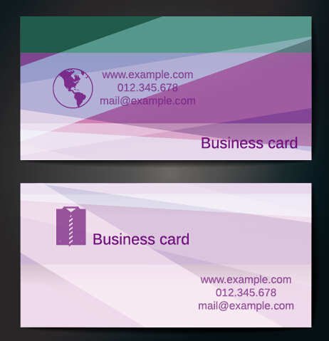 Business card abstract shape vector template 02 Shape business card abstract   