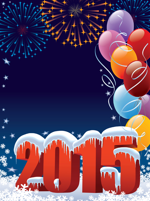 2015 holiday background with colored balloon vector 04 holiday colored balloon background   