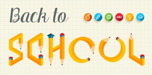 Back to school pencil creative template vector 02 template school pencil creative back   