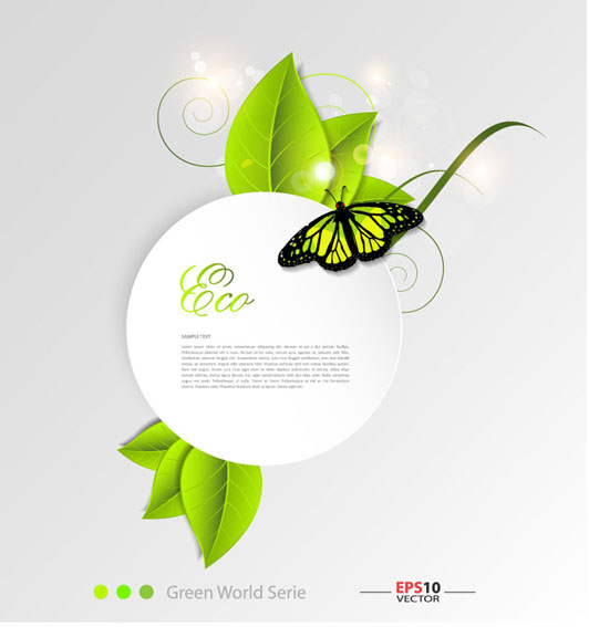 Green leaf and butterfly shiny background vector shiny Green Leaf butterfly background vector background   