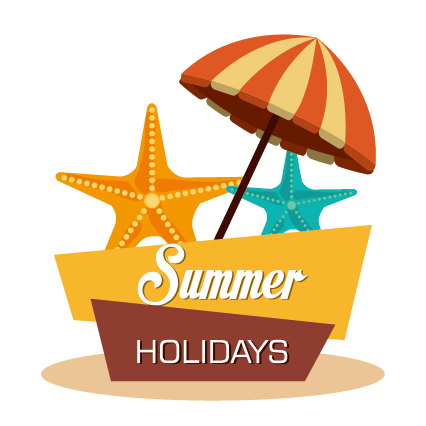 Flat styles summer holiday vintage background vector 16 vintage summer holiday flat background   