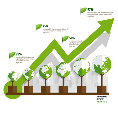 Green ecology earth infographics vector 01 infographics ecology earth   