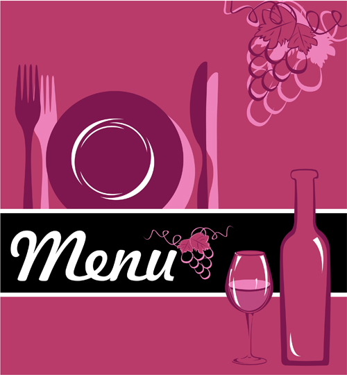 Elegant restaurant wine menu vector graphics 02 wine restaurant menu elegant   