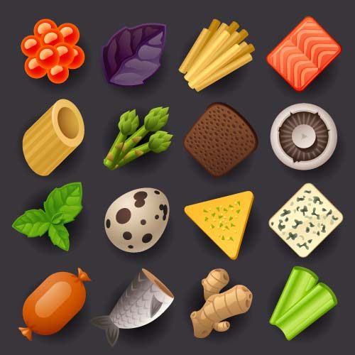 Cooking ingredients vector icons ingredients icons cooking   