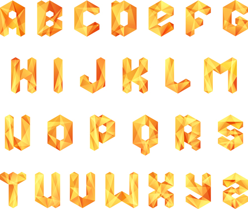 Different Crystal Alphabets mix design vector 05 different crystal alphabet   