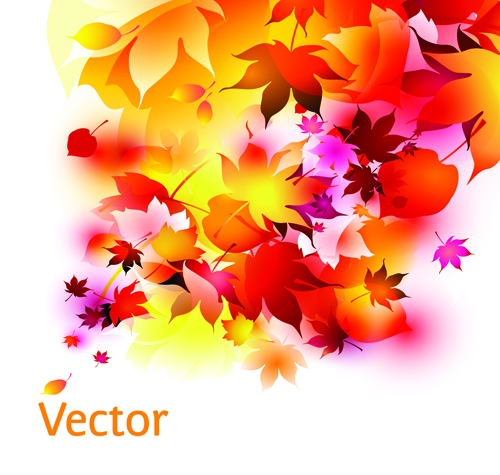 Set of Abstract Autumn Leave design elements vector 02 leave elements element autumn abstract   