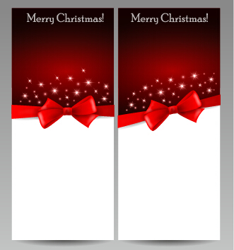 Gorgeous 2015 Christmas cards with bow vector set 07 gorgeous christmas cards bow 2015   