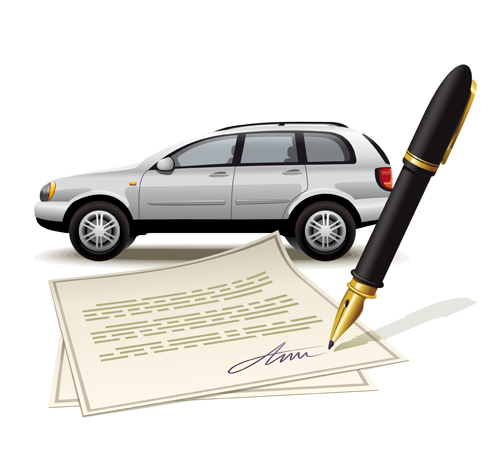 Pen with car design vector pen car   