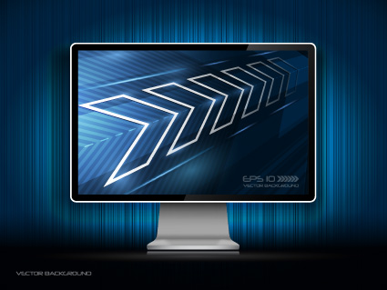 Creative monitor design elements vector material 02 monitor material elements element creative   