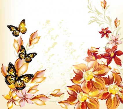 Beautiful flowers background art vector 03 flowers beautiful background   