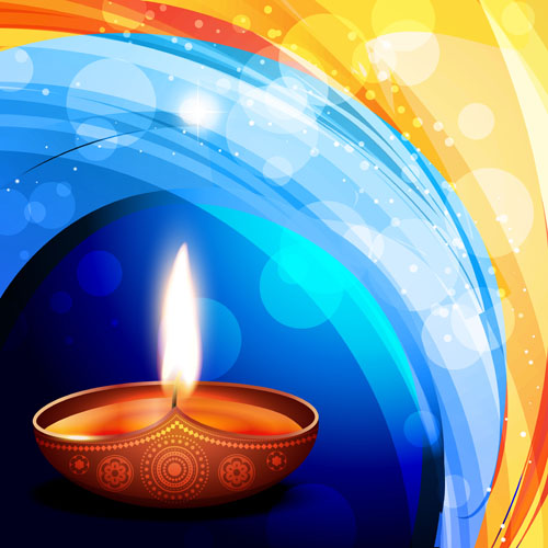 Burning candles vector background art 03 candle burning   