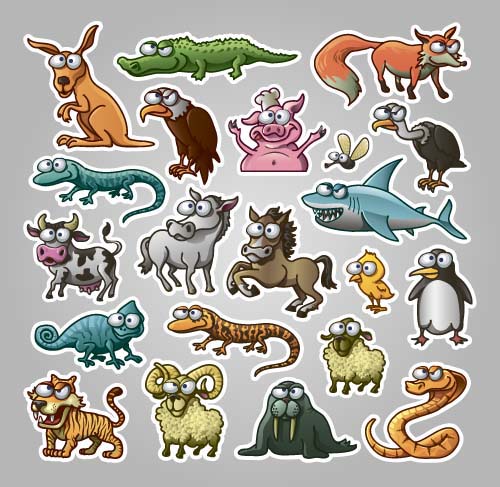 Cute wild animal cartoon style vector 08 wild cute cartoon Animal   