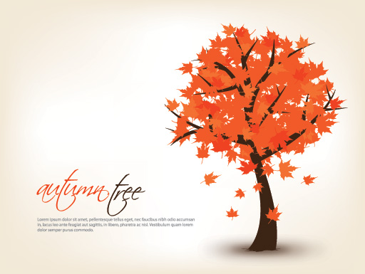 Art autumn tree creative background vector 06 tree creative background autumn   