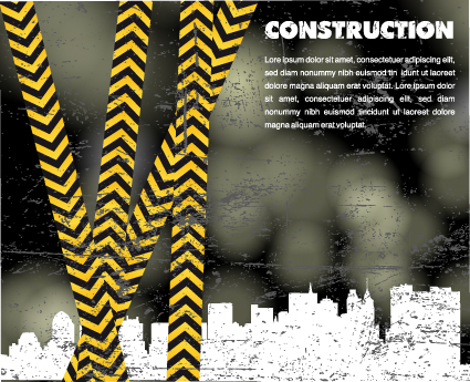 Elements of construction template design vector 01 template elements element construction   