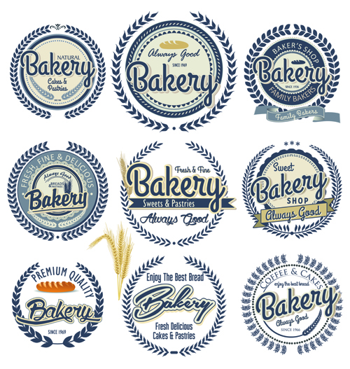 Vintage bakery vector labels vintage labels label bakery   