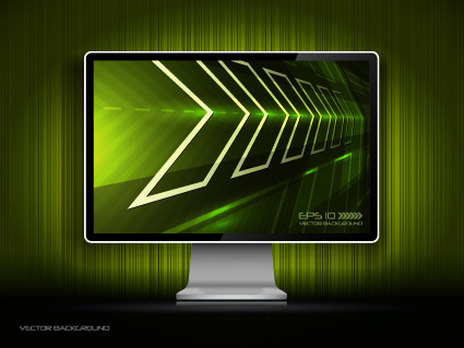 Creative monitor design elements vector material 03 monitor material elements element creative   