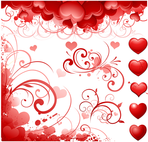 Elegant Valentine background graphic 04 Valentine elegant background   