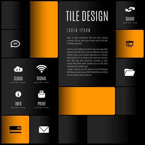 Mobile interface layout vector material 09   