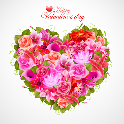 Vector Flowers heart design elements 03 hearts heart flowers flower elements element   