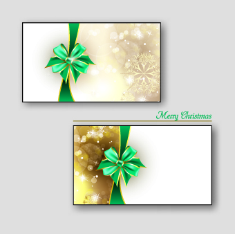 Beautiful ribbon bow christmas cards vector 01 ribbon christmas cards card bow beautiful   