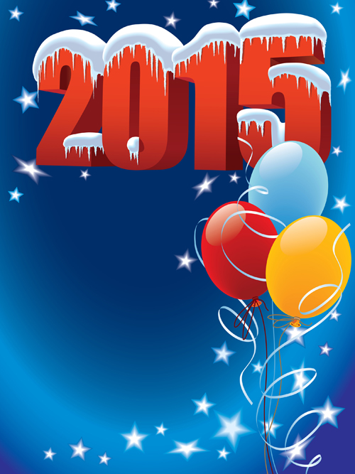 2015 holiday background with colored balloon vector 03 holiday colored balloon background 2015   