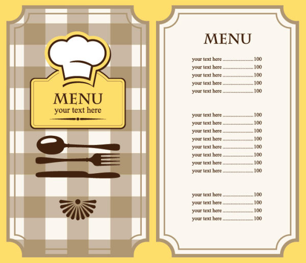 Set of cafe and restaurant menu cover template vector 03 template restaurant men cover cafe   