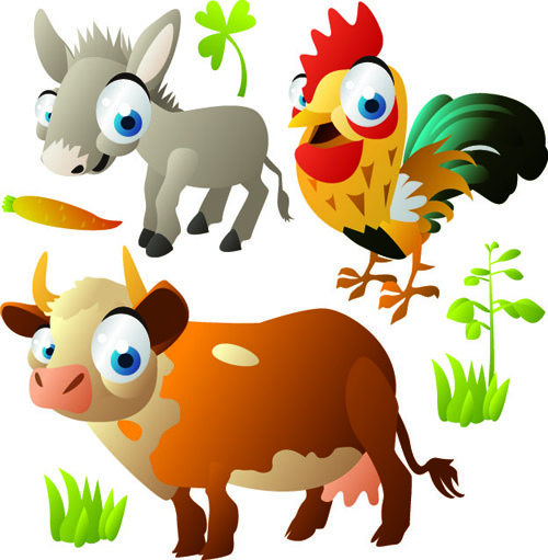 Vivid Cartoon Animals vector material 05 vivid material cartoon animal cartoon animals Animal   