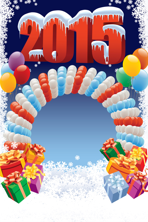 2015 holiday background with colored balloon vector 01 holiday colored balloon 2015   